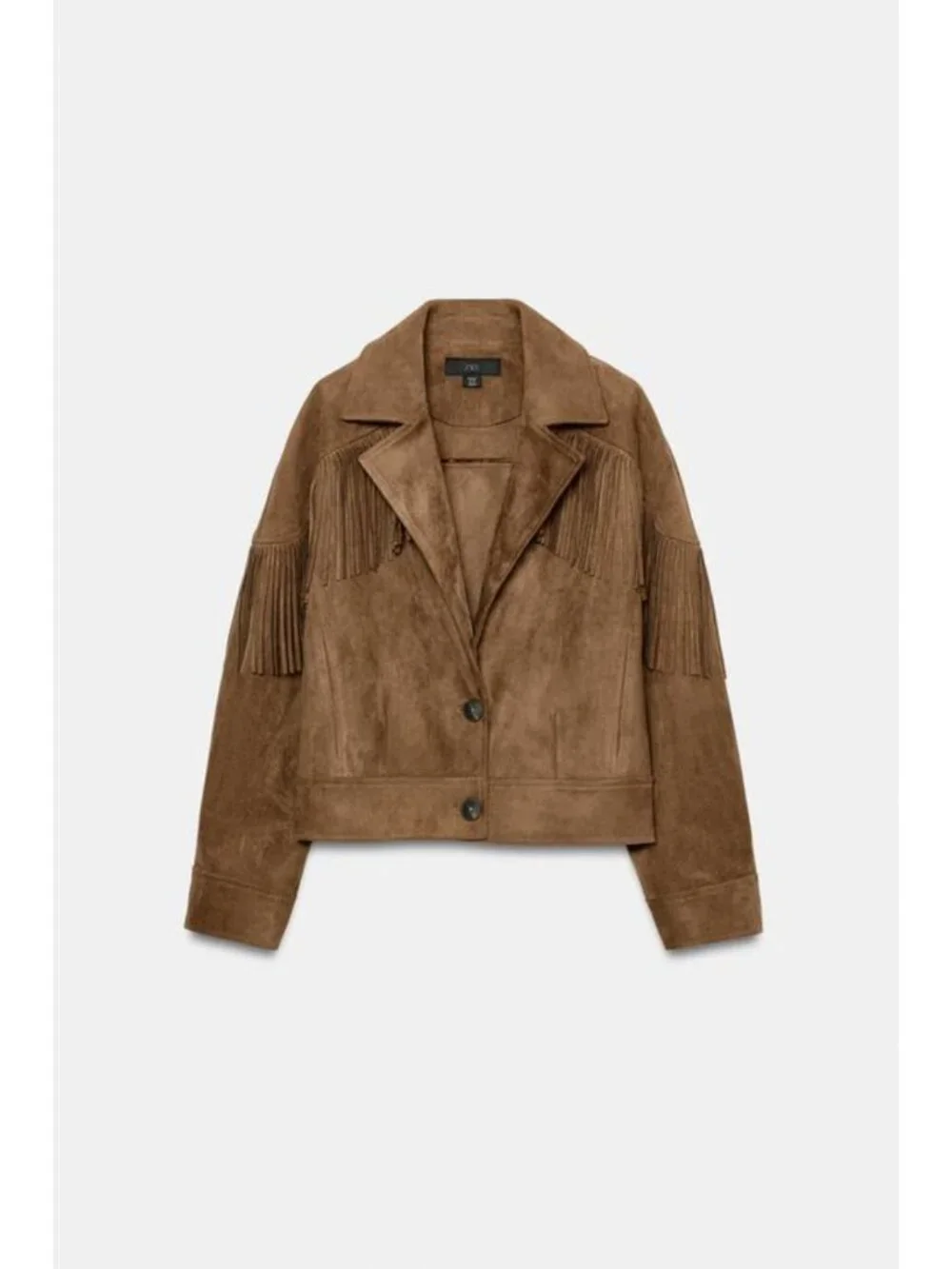 ZARA FRINGED FAUX SUEDE JACKET - Picture 3 of 5